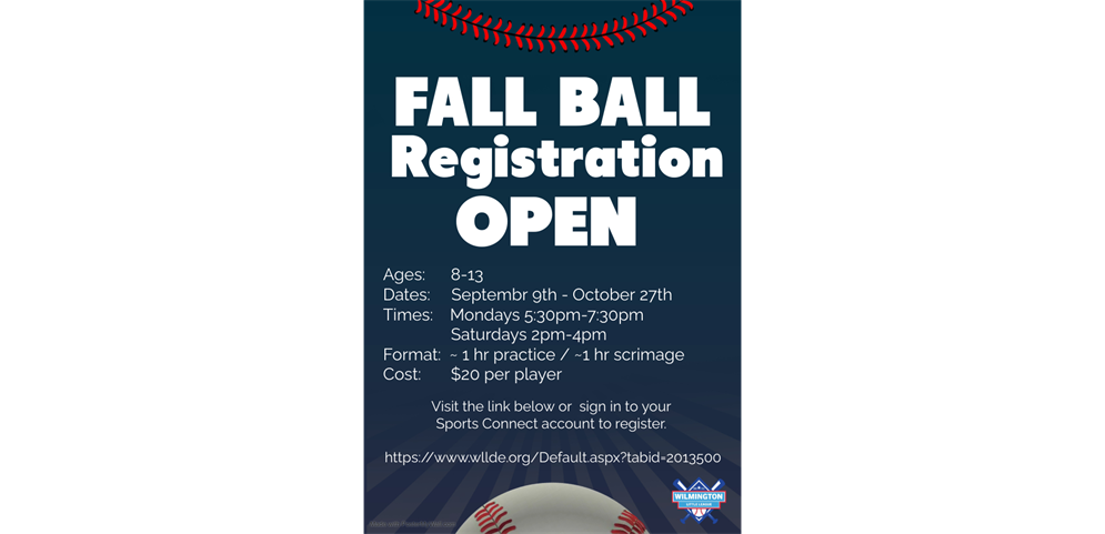 Fall Ball Registration Open